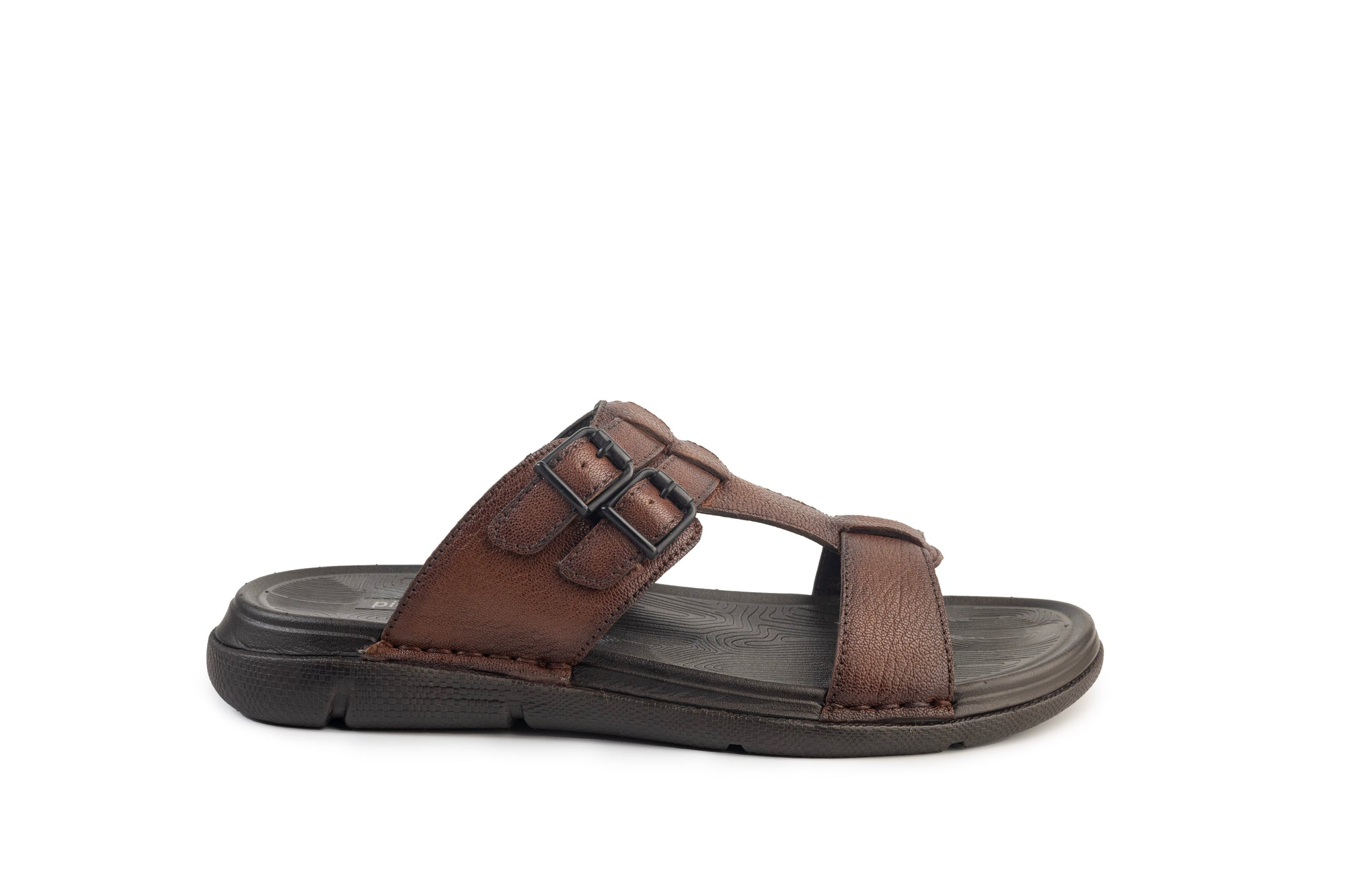 Vite: Tan Dual-buckle Sandal