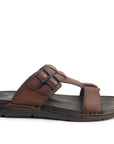 Vite: Tan Dual-buckle Sandal