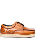 Marina: Weaved Cognac Derby