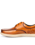 Marina: Weaved Cognac Derby