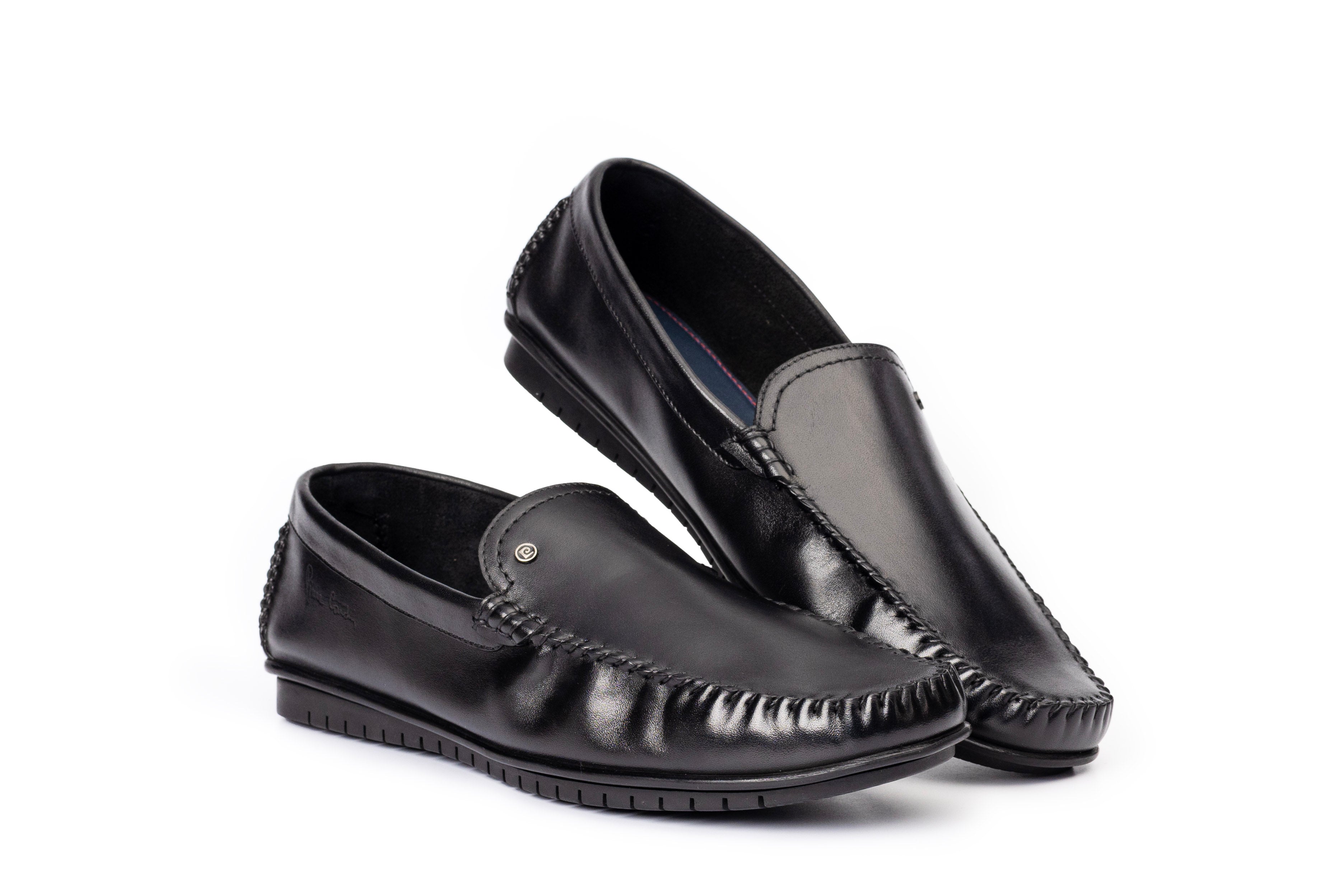 Cruise Black Leather Loafers | Shop Pierre Cardin