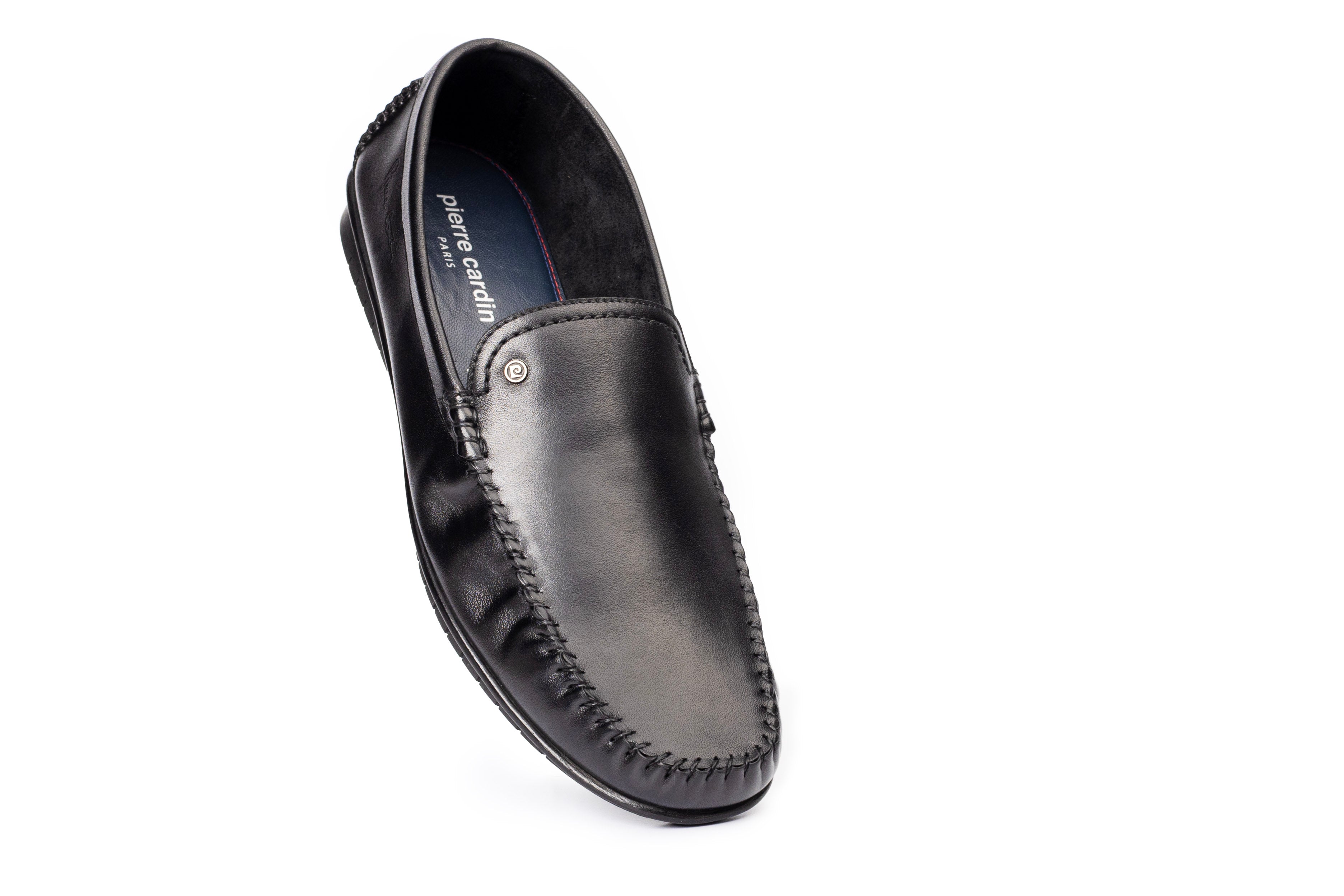 Cruise Black Leather Loafers | Shop Pierre Cardin