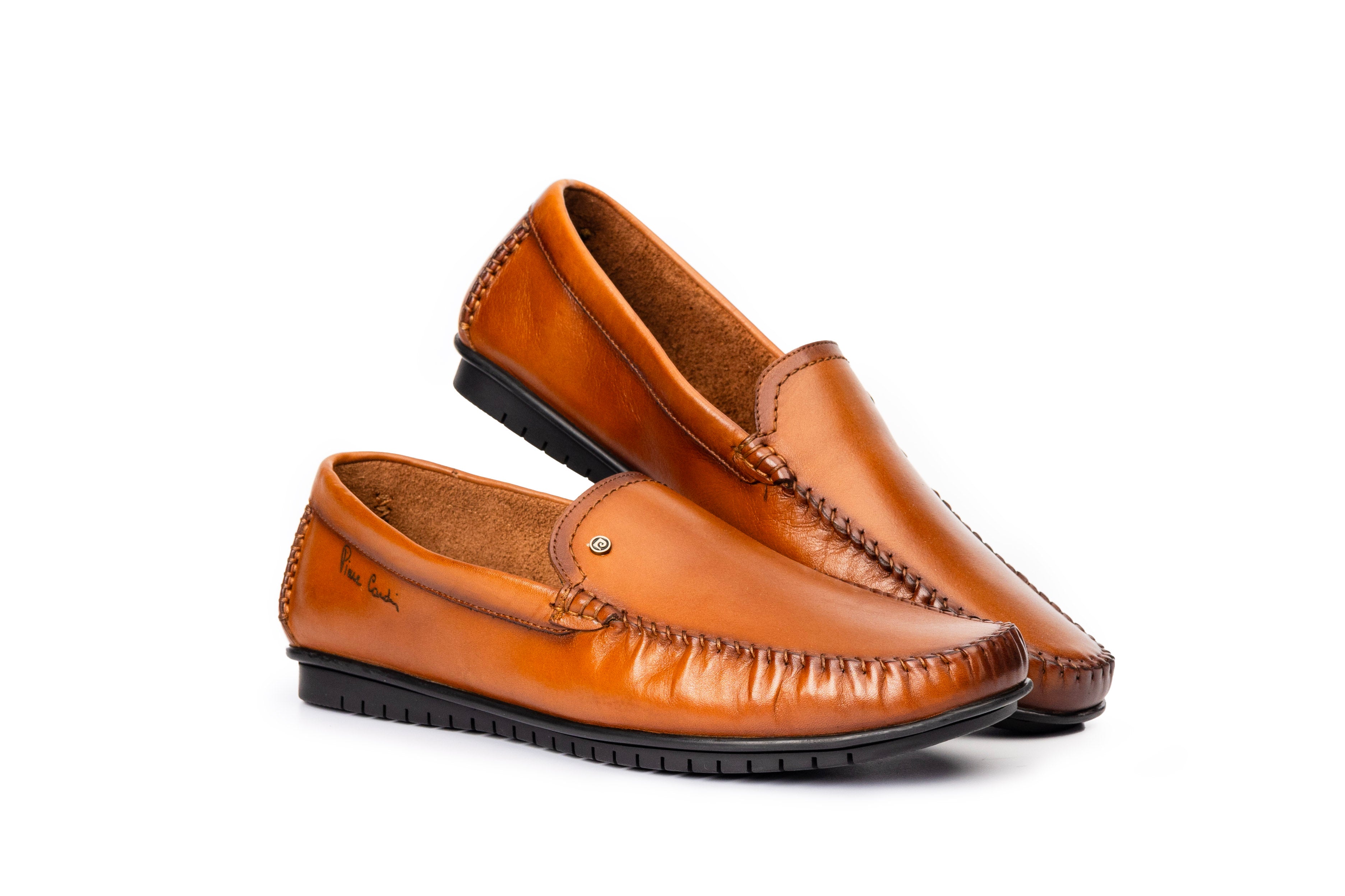 Cruise Cognac Leather Loafers | Pierre Cardin