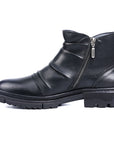 Atlas: Black Biker-styled Boots