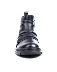 Atlas: Black Biker-styled Boots