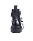 Atlas: Black Biker-styled Boots
