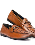 The Traveller: Patterned Cognac Loafer