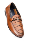 The Traveller: Patterned Cognac Loafer