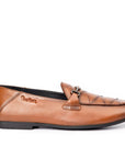 The Traveller: Patterned Cognac Loafer