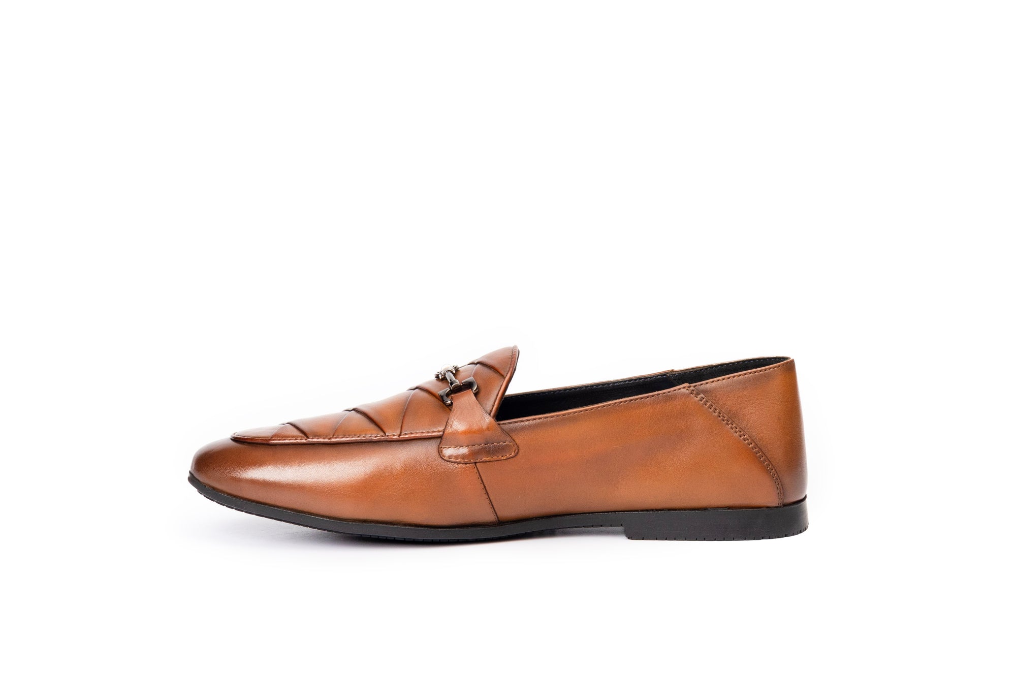 The Traveller: Patterned Cognac Loafer