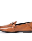 The Traveller: Patterned Cognac Loafer
