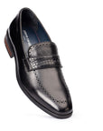 Onyx: Textured Black Loafer
