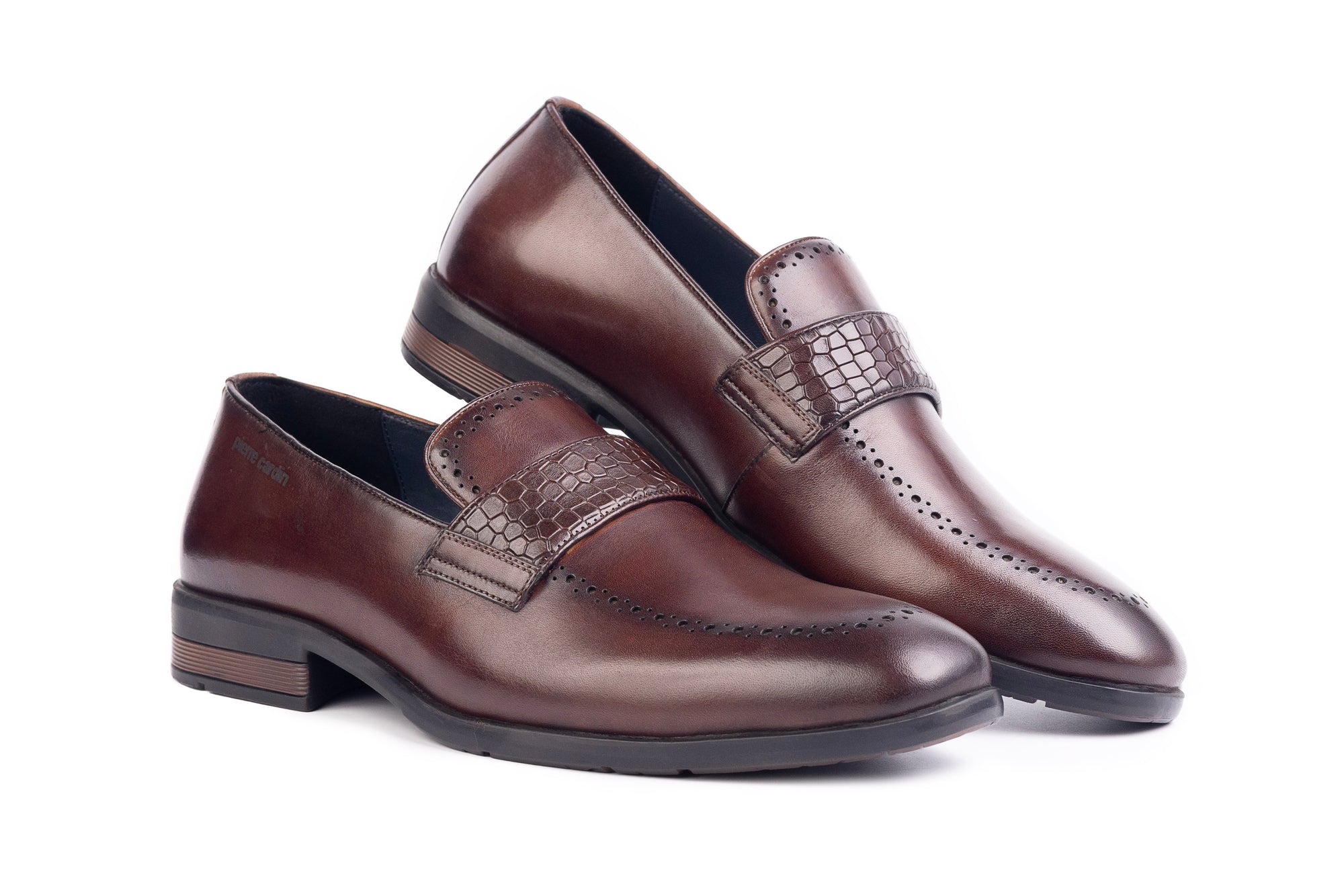 Onyx: Textured Brown Loafer
