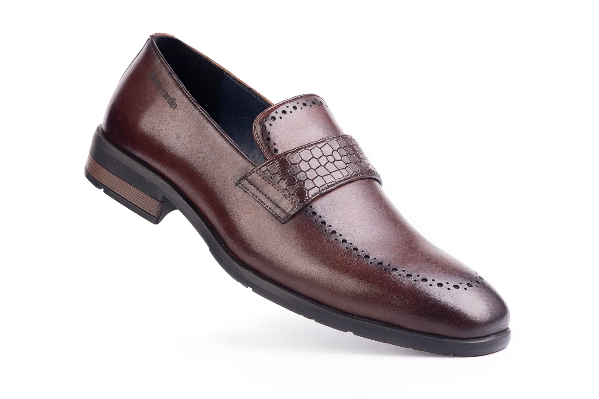 Onyx: Textured Brown Loafer