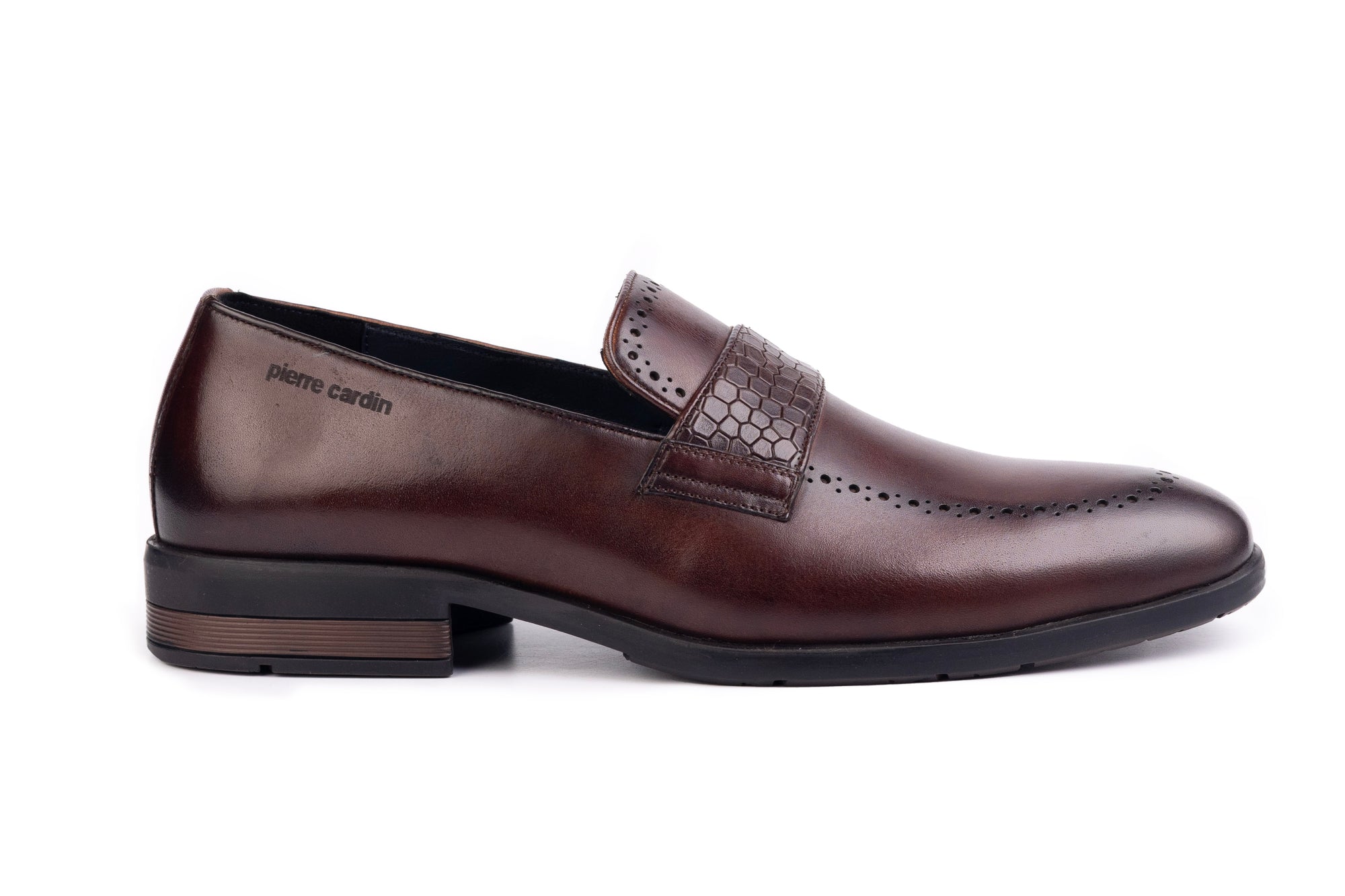 Onyx: Textured Brown Loafer