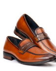 Onyx: Textured Cognac Loafer