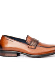 Onyx: Textured Cognac Loafer