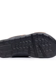 Embrace: Brown Stonewashed Elastic Slide