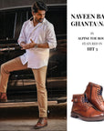 Alpine:Cognac Cap Toe Boot
