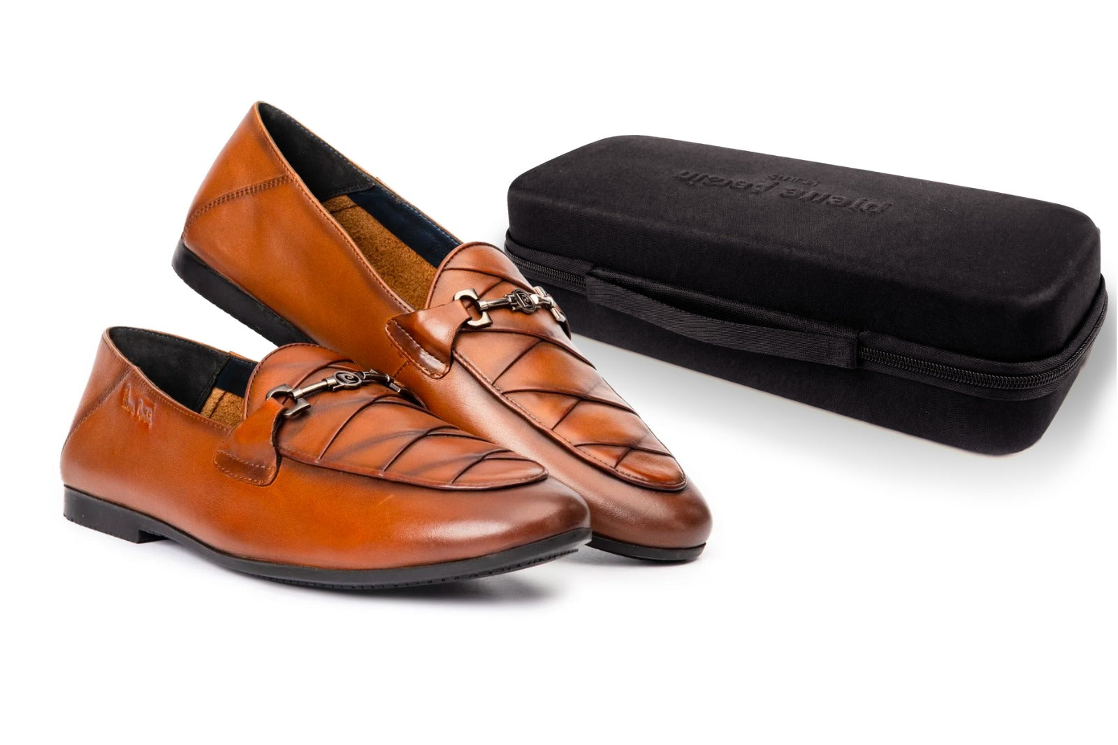The Traveller: Patterned Cognac Loafer
