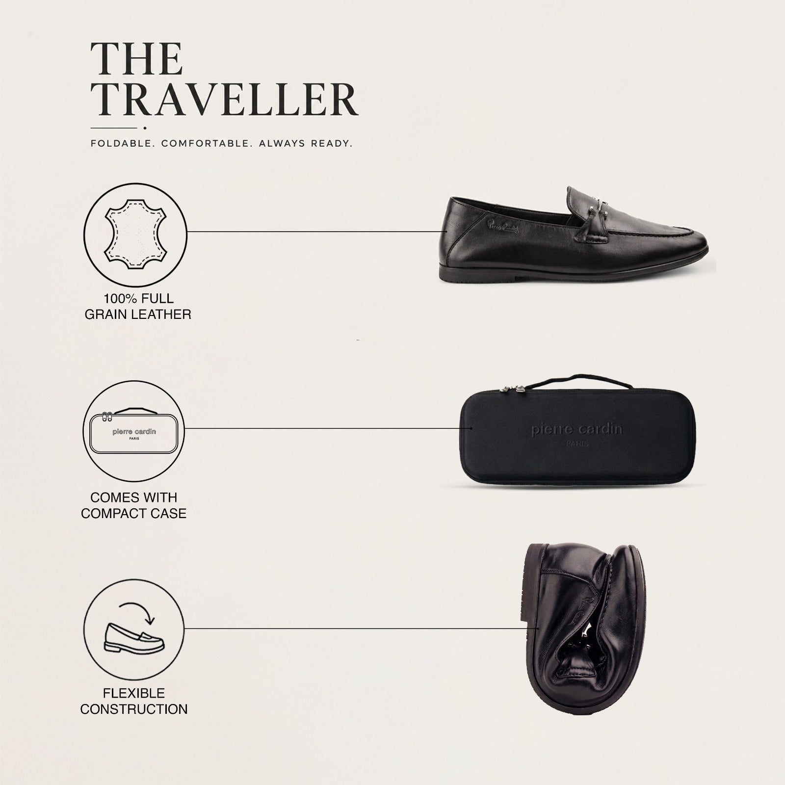The Traveller: Black Loafer