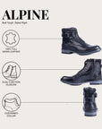 Alpine: Black Cap Toe Boot