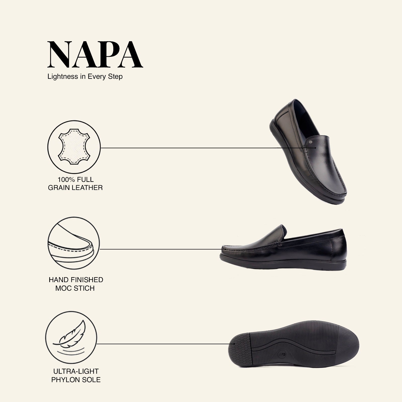 Napa Black Slip On