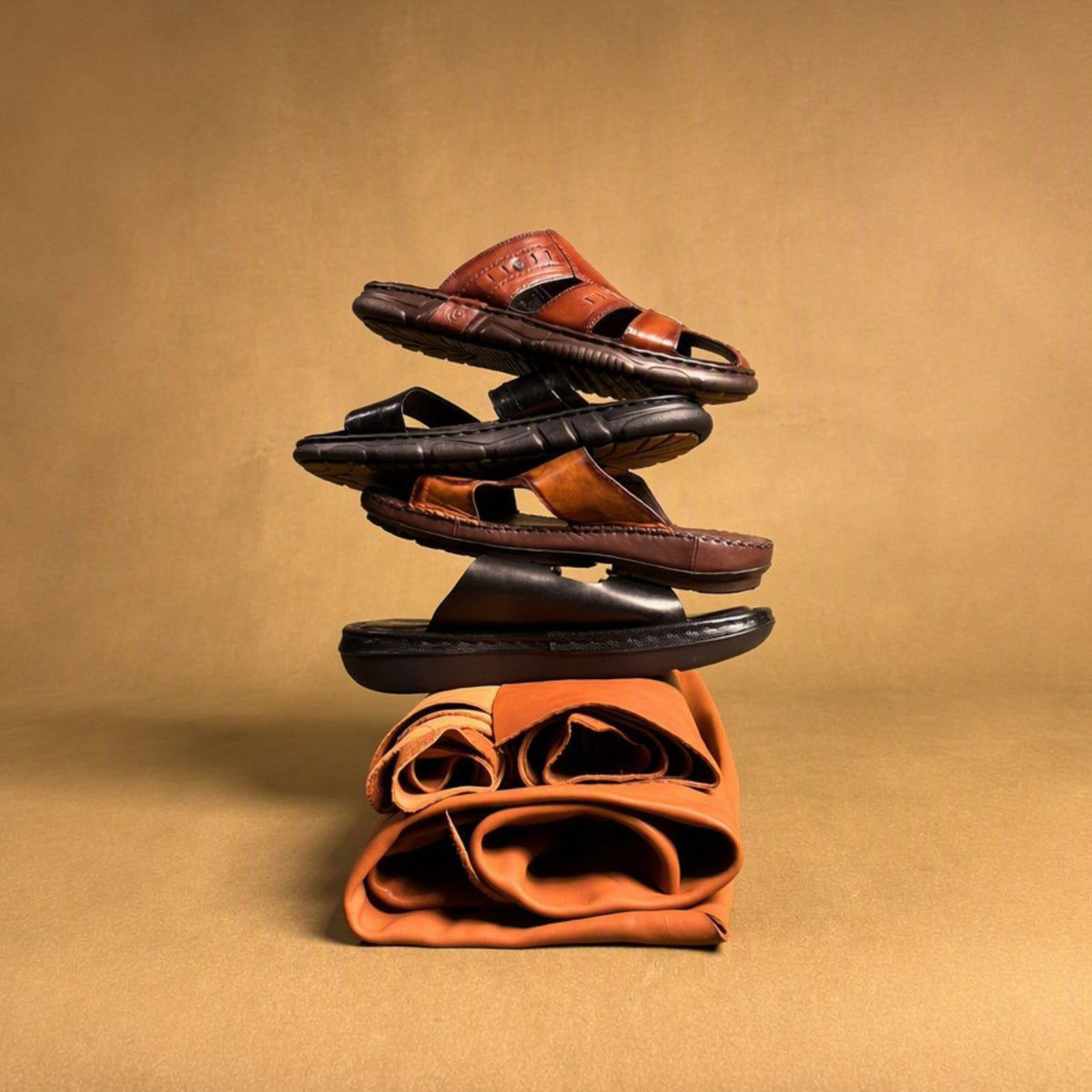 Haven Tan Roman Slide
